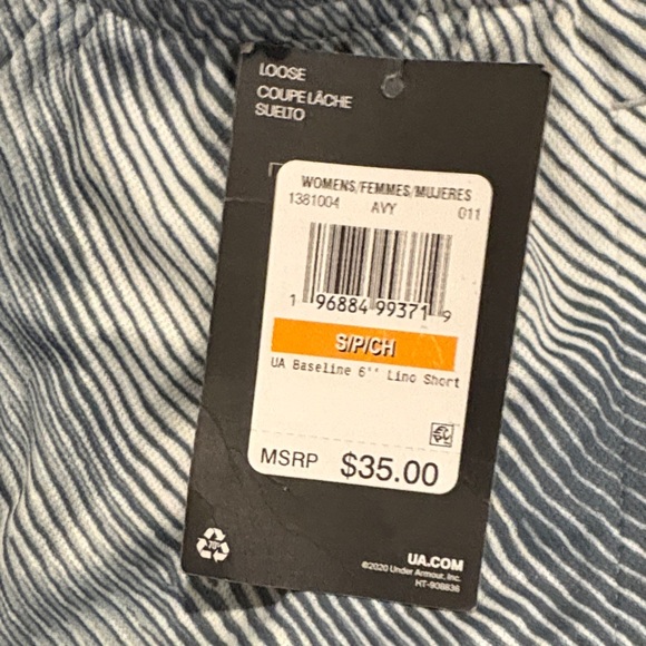 Under Armour Blue and White Athletic Shorts small - Picture 4 of 6